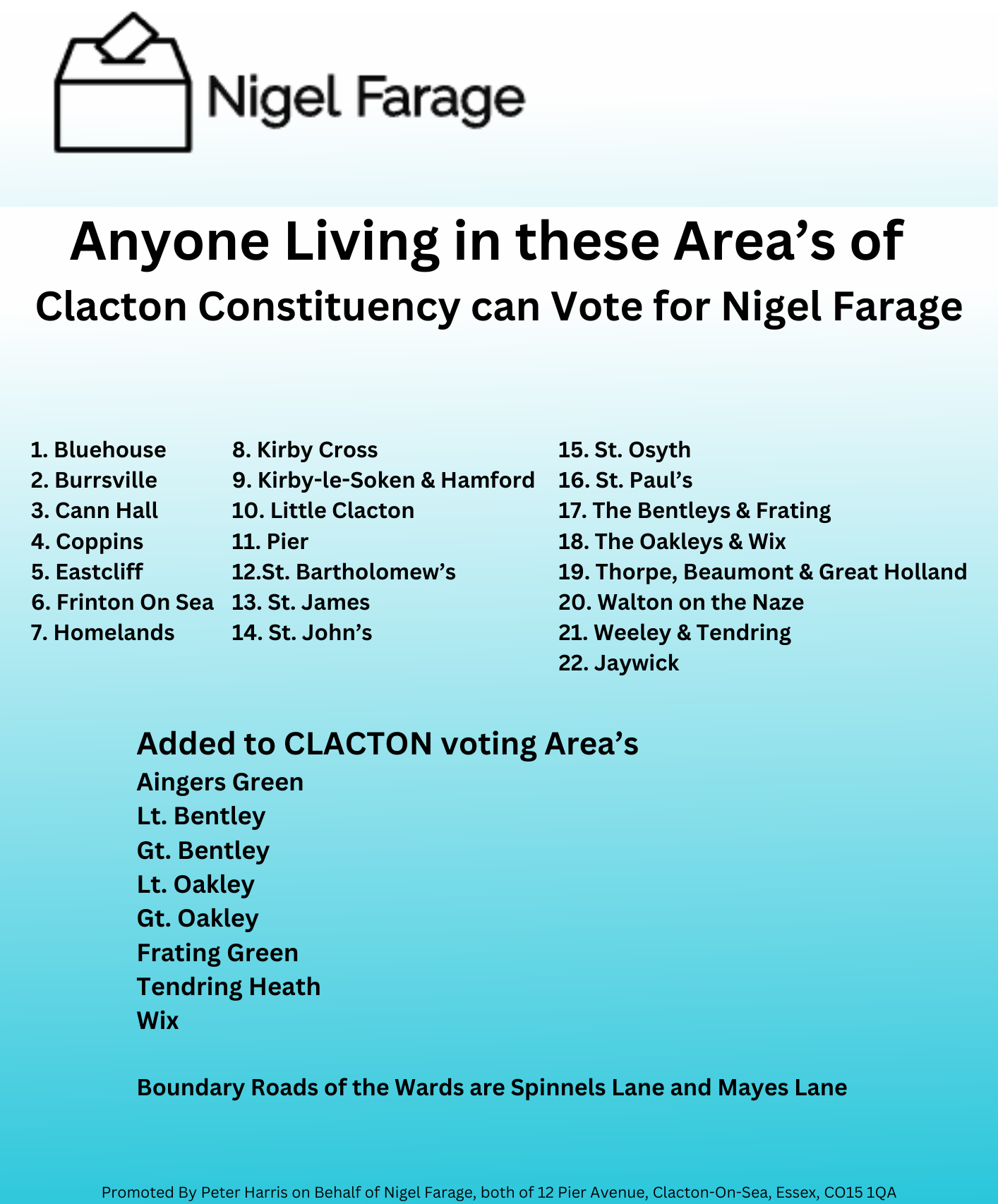 Anyone Living in These Area's of Clacton