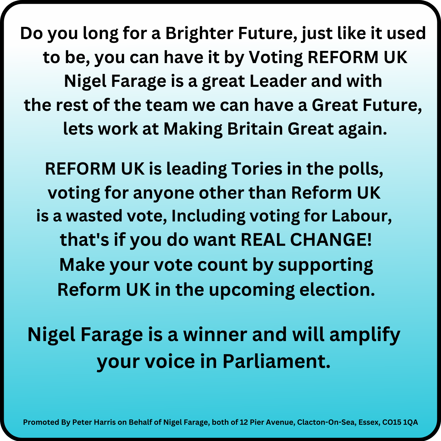 Do you Long for a Brighter Future reform uk